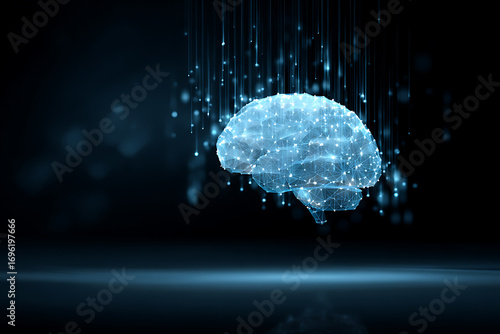 Digital brain receiving data stream, artificial intelligence and machine learning
