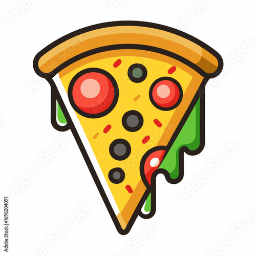 Savory Pizza Slice.  A Delicious Treat
