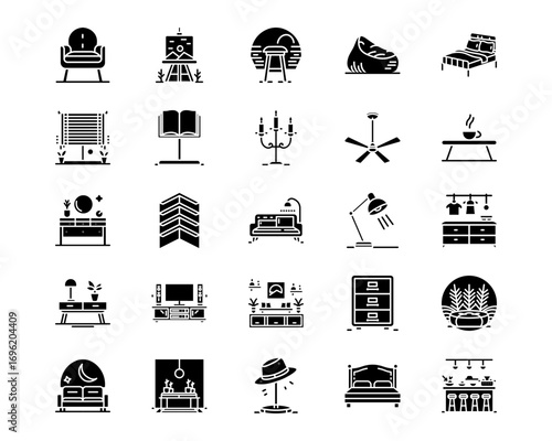 Interior Line Vector Icons