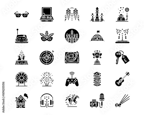 Entertainment Line Vector Icons