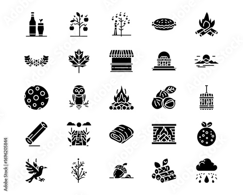 Autumn Line Vector Icons