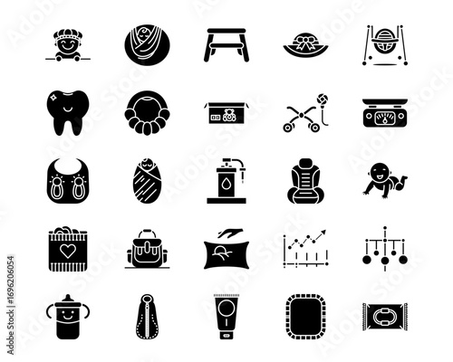 Baby Line Vector Icons