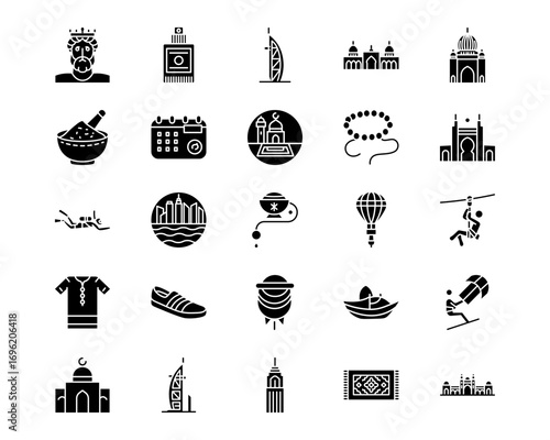 Dubai Line Vector Icons
