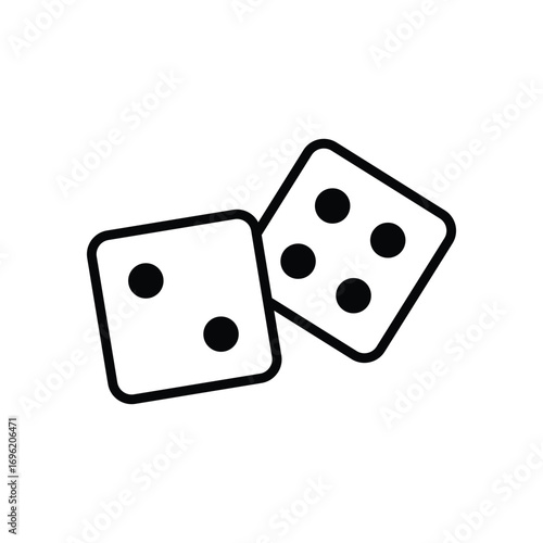 Dice Vector icon which can easily modify or edit