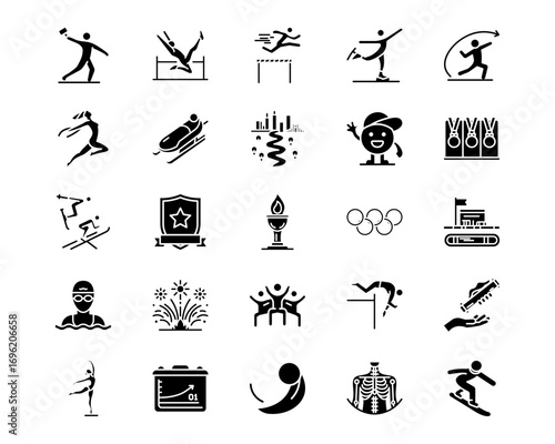 Olympics Line Vector Icons