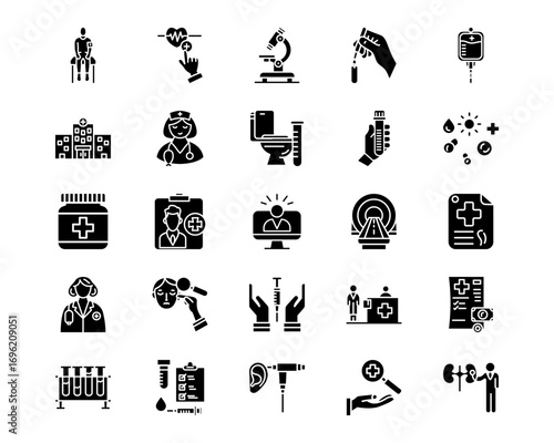 Health Checkup Line Vector Icons