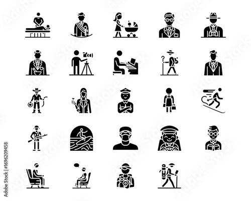 Humans Line Vector Icons