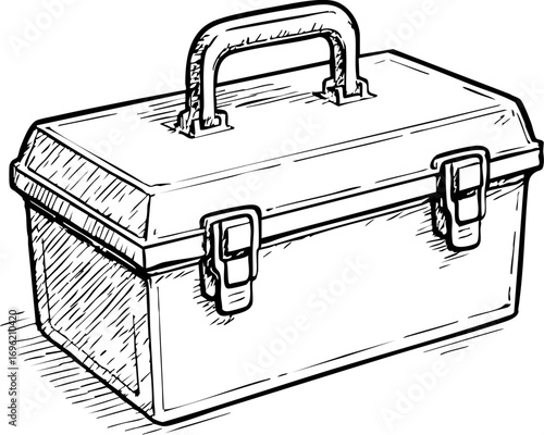 television job loss concept. Toolbox illustration in a simple, sketched style.