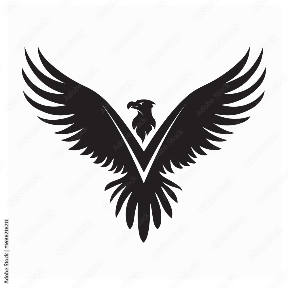 Fototapeta premium Elegant Vulture Symbol Logo Design Vector Isolated on white background