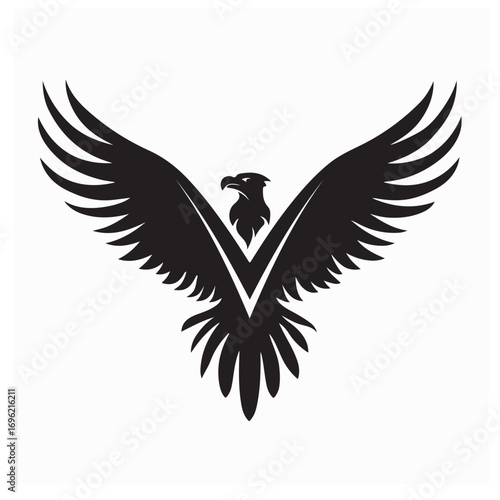 Elegant Vulture Symbol Logo Design Vector Isolated on white background