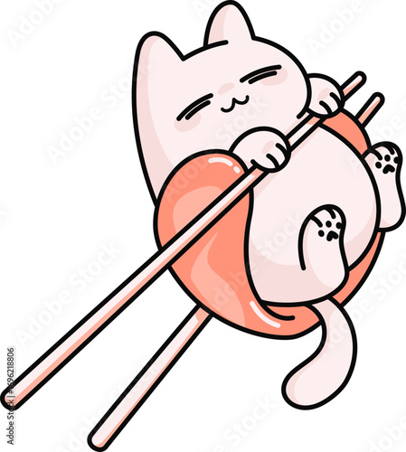 Cat in Chopsticks