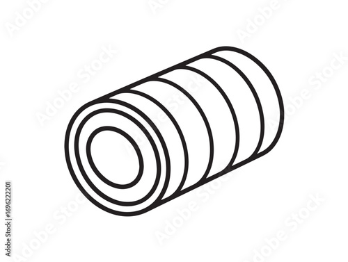 Elegant 2D bale accumulator icon with flat design