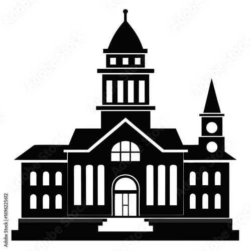 illustration, vector, architecture, horizontal, building exterior, symbol, city, icon symbol, government, house, finance and economy, politics and government, concepts, simplicity, finance, usa, busin