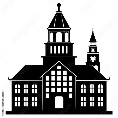 illustration, vector, architecture, horizontal, building exterior, symbol, city, icon symbol, government, house, finance and economy, politics and government, concepts, simplicity, finance, usa, busin