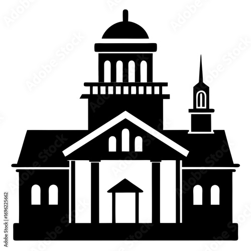 illustration, vector, architecture, horizontal, building exterior, symbol, city, icon symbol, government, house, finance and economy, politics and government, concepts, simplicity, finance, usa, busin