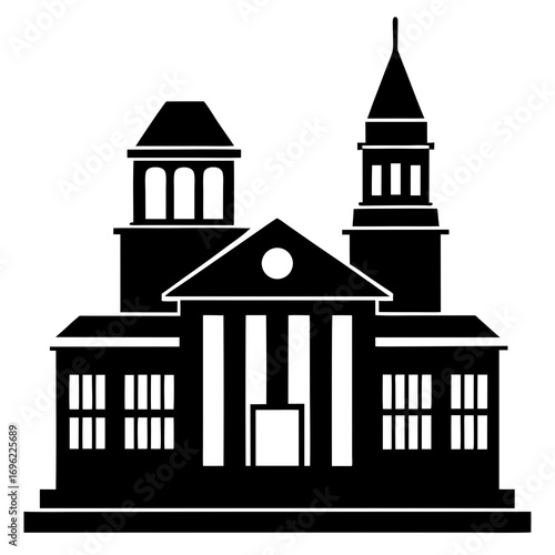 illustration, vector, architecture, horizontal, building exterior, symbol, city, icon symbol, government, house, finance and economy, politics and government, concepts, simplicity, finance, usa, busin