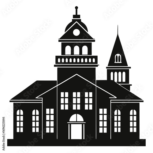 illustration, vector, architecture, horizontal, building exterior, symbol, city, icon symbol, government, house, finance and economy, politics and government, concepts, simplicity, finance, usa, busin