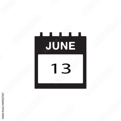 : 13 june calender icon.