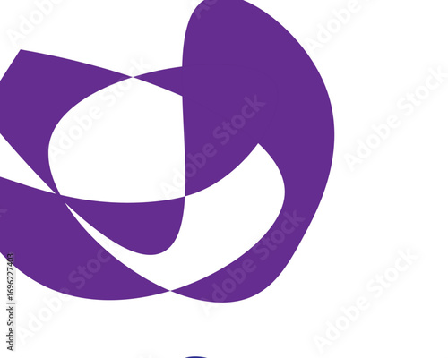 Dynamic purple abstract shape evokes creativity and innovation, perfect for branding, design, and technology projects, originally a scalable graphic offering versatility