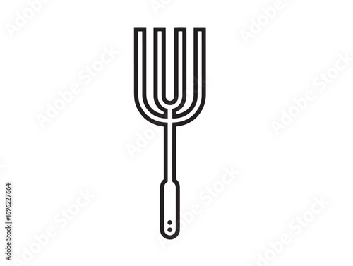 Sleek bale fork attachment vector symbol in minimal style