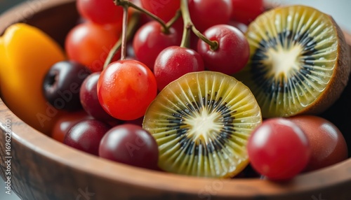 Wallpaper Mural Colorful Fresh Fruit Salad with Kiwi and Berries Torontodigital.ca