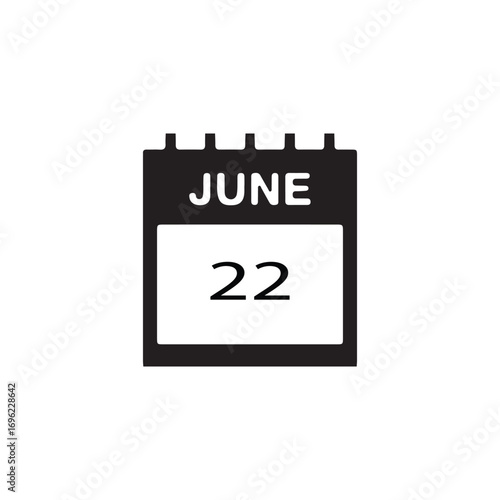 : 22 june calender icon