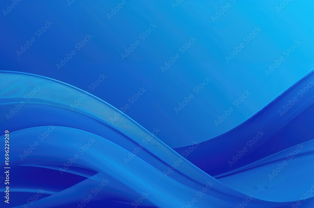 Naklejka premium Smooth lines on an abstract blue backdrop