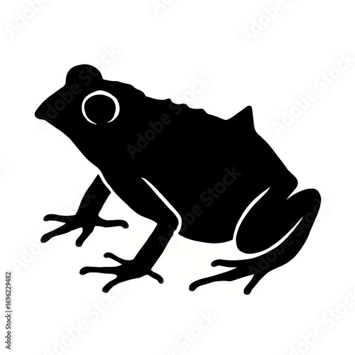 A toad silhouette vector style
