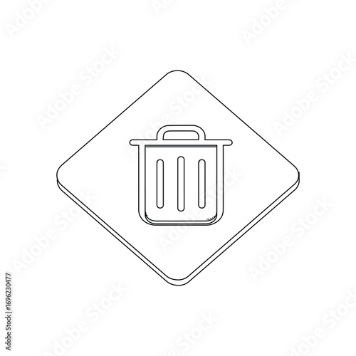  delete icon otline design.