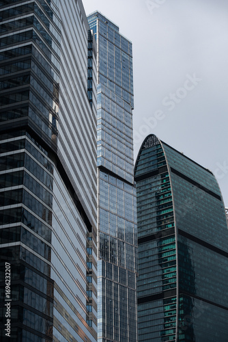Wallpaper Mural walls and windows of high business building bottom view Torontodigital.ca