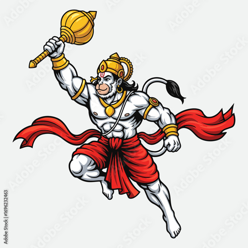 Vector illustration of god hanuman