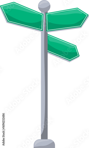 Destination Street Sign Vector Illustration