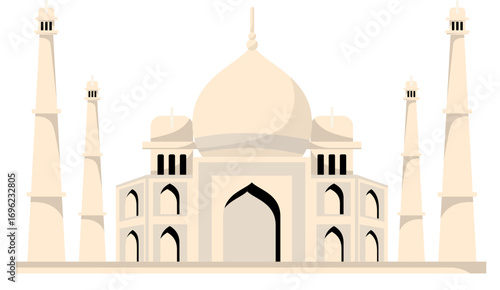 Taj Mahal India Vector Illustration