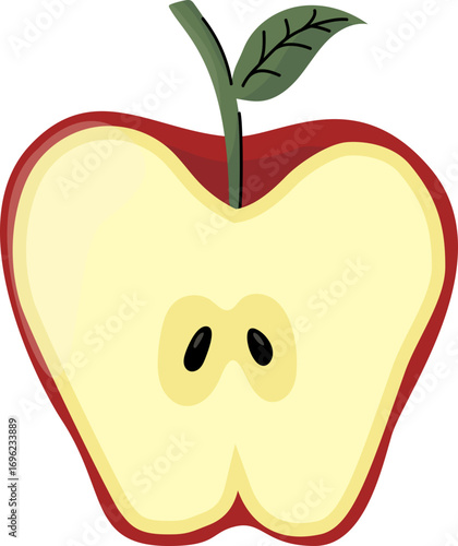 Sliced of Apples Vector Illustration