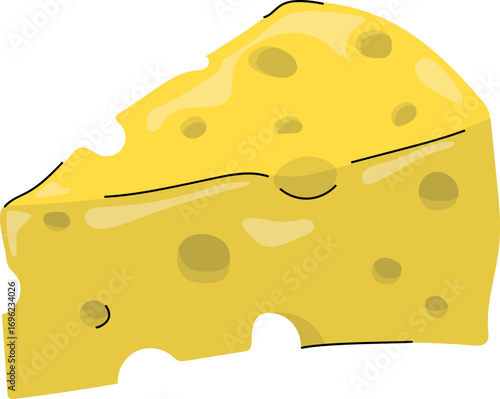 Piece of Cheese Vector Illustration