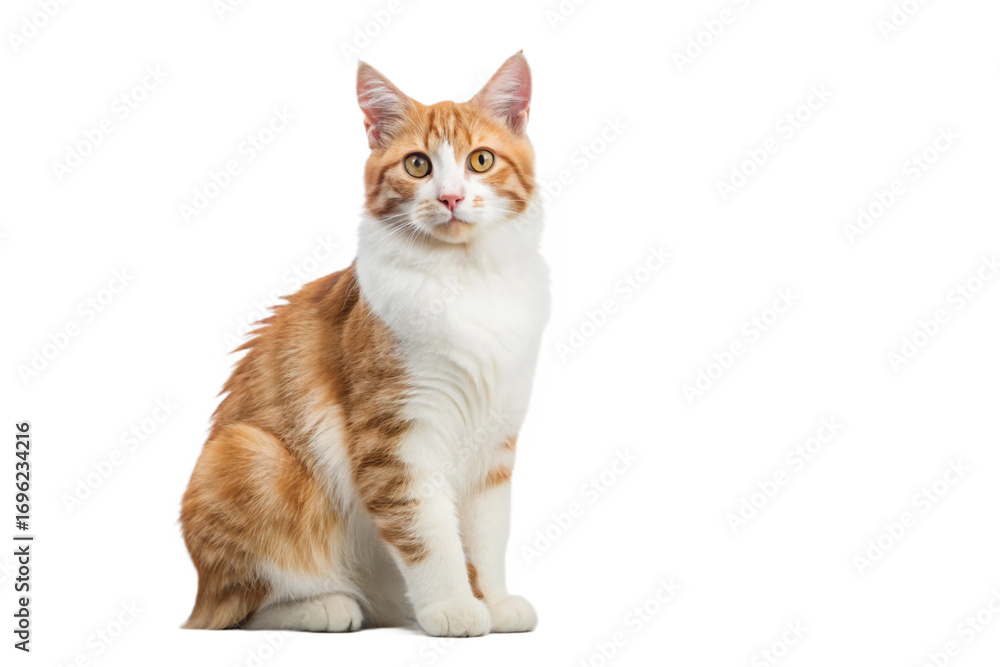 Obraz premium cat on white background