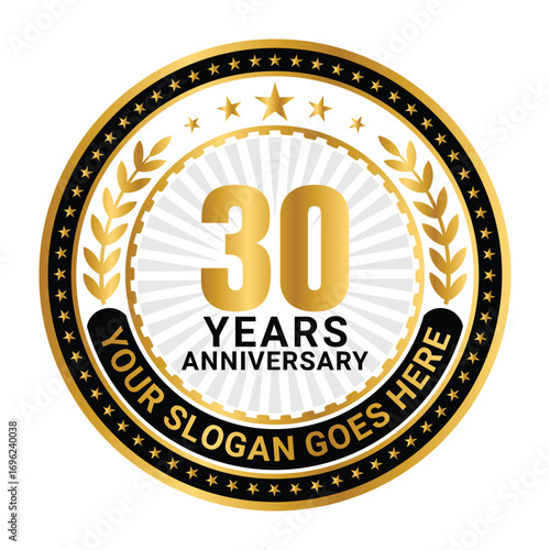 30 years anniversary logo design icon vector template