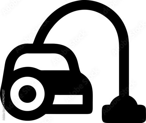 Household appliance icon for cleaning with a vacuum cleaner, representing domestic chores and a tidy living space