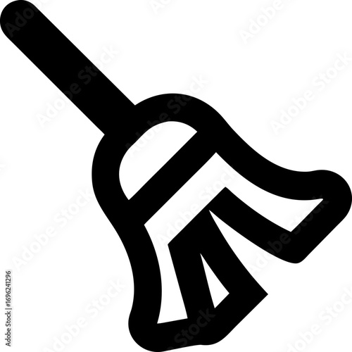 Simple illustration of a broom, perfect for cleaning and home maintenance, a vector design