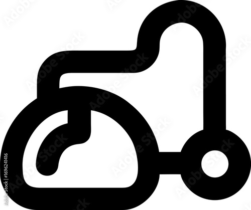 Minimalist Icon of a Vacuum Cleaner Cleaning & Domestic Chores Symbol