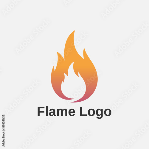 Fire icon vector design, Fire flame symbol, Bonfire silhouette logotype, Flame symbol for creative business identity.

