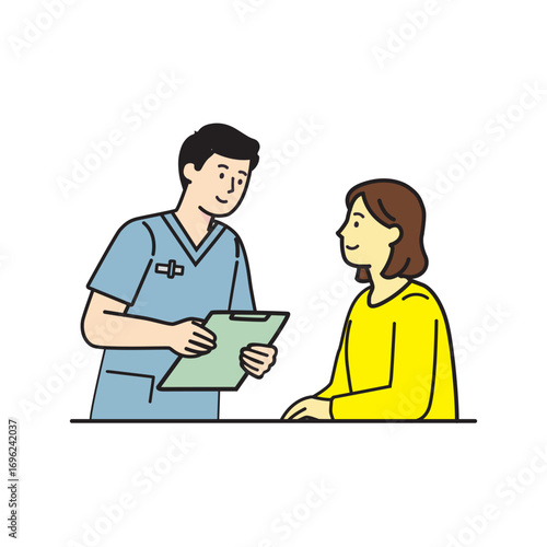 Doctor discussing health with patient
