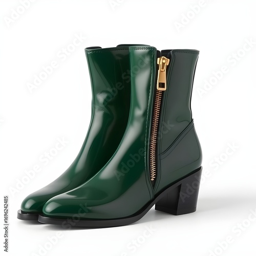 green rubber boots