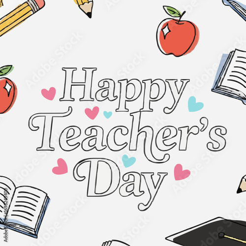 Happy teacher's day poster