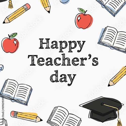 Happy teacher's day flyer