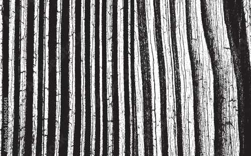 Distressed black and white pattern with a grunge wood texture effect surface