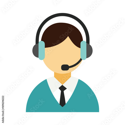 call center operator vector