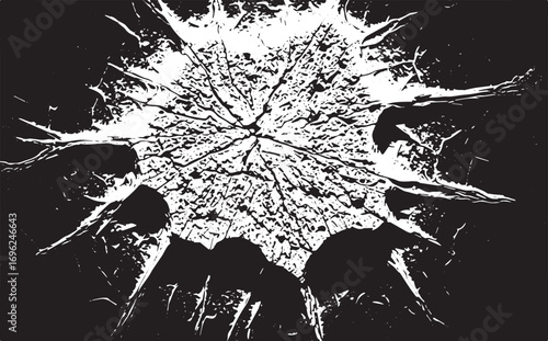 Monochrome abstract expressionism with stark contrasts and dynamic shapes and bold pattern