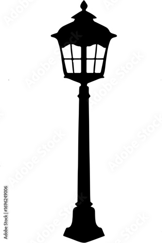 vintage street lamp,vector illustration garden decorative lights