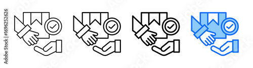 Package Delivery Icon In Different Styles Set Collection